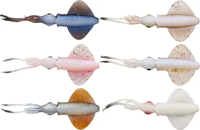 Produktbild von Savage Gear Swim Squid 50 LRF 5cm 0,8g - 5 Gummi Tintenfische, Farbe:Green Eye