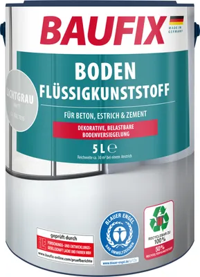 Produktbild von BAUFIX Boden-Flüssigkunststoff lichtgrau matt, 5 Liter, Beton- und Bodenfarbe