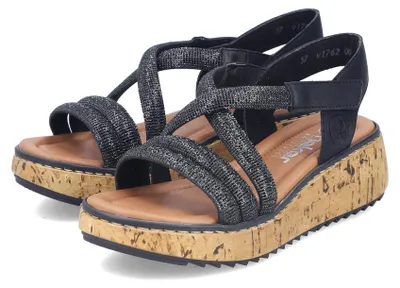 Produktbild von Rieker Damen-Sandalette Schwarz, Farbe:schwarz, EU Größe:40