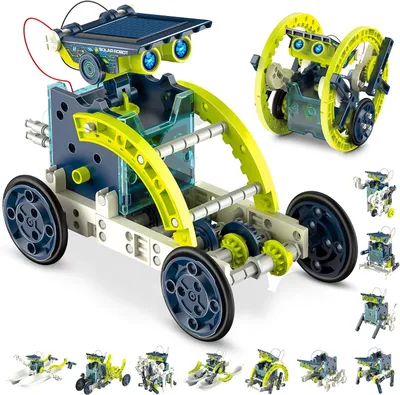 Immagine prodotto di Kit robot solare 12-in-1, con 190 pezzi, per bambini dai 8 ai 13 anni, giocattolo educativo