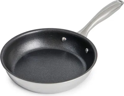Produktbild von BETTY BOSSI Bratpfanne Edelstahl 24 cm Antihaft für alle Herdarten Schwarz NEU
