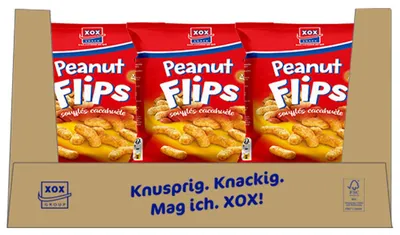 Produktbild von XOX Erdnussflips 24x40g, KI-generiertes Bild