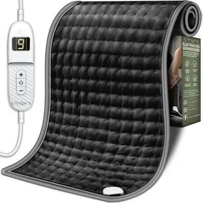 Produktbild von sinnlein Heizkissen elektrisch 42 x 32 cm Wärmekissen Heizdecke Heizmatte Nacken Rücken Anthrazit