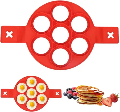 Produktbild von 4 Silikon Pfannkuchenformen mit 7 Mulden