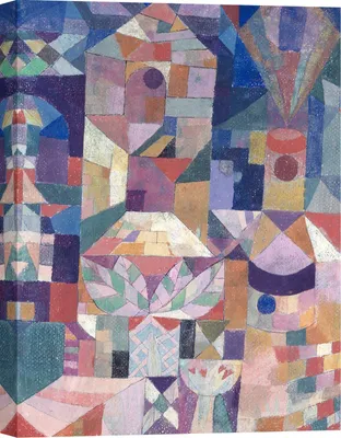 Immagine prodotto di Stampa d'arte su tela Paul Klee, Burggarten, 1919 - 120x90 cm