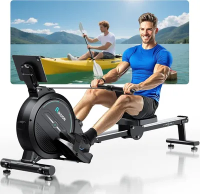 Produktbild von [Upgrade] Rudergerät für Zuhause, Leises Magnetisches Rudergerät mit APP & LCD-Display,16 Stufen Widerstand, Indoor-Gerät, 160 kg Kapazität