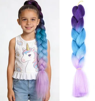 Produktbild von Kunsthaar zum Einflechten Ombré Lila 24 Zoll Jumbo Braids für Damen
