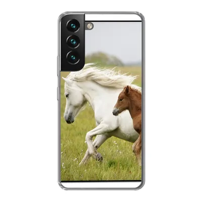 Produktbild von MuchoWow® Handyhülle Schutzhülle Hülle für Samsung Galaxy S22 Pferde - Tiere - Gras Silikon Softcase Handy Hülle - Mobiltelefonhülle