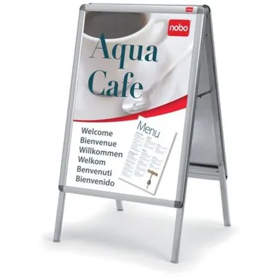 Produktbild von nobo Plakatständer 700 x 1.000 mm Aluminium Rahmen Speditionsversand