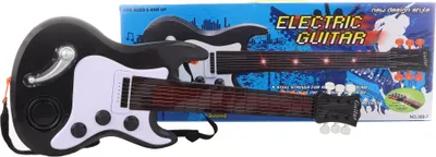 Produktbild von Kinder E-Gitarre mit Gurt, Musikinstrument Spielzeug für Kleinkinder ab 3 Jahren