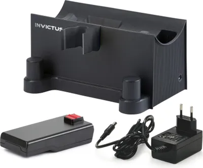 Produktbild von Genius Invictus X9 (3 Teile) Ladestation inkl. Akku Staubsauger-Zubehör - Platzsparende Aufbewahrungsstation mit Ladefunktion