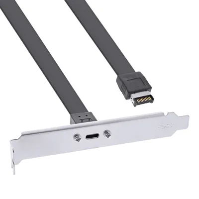 Obrázek produktu pro INLINE - USB-Konsole - USB-C (W) bis 20-poliger USB 3.1 Header (M) - 30 cm - Schwarz