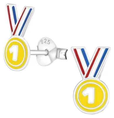 Produktbild von Kinderohrstecker: Ohrringe Silber „Medaille“