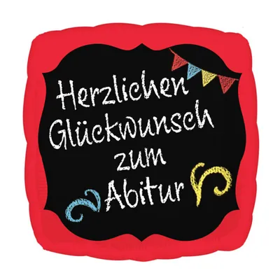 Produktbild von amscan® 3770401 Folienballon Glückwunsch zum Abitur - Ø 43 cm