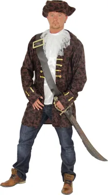 A man wearing a pirate costume.