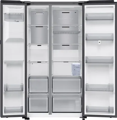 Produktbild von Samsung RS90F67BEFEF Side-by-Side Kühl-Gefrierkombination, AI Kühlschrank mit Gefrierfach