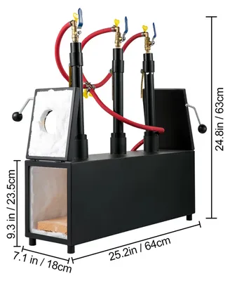 Immagine prodotto di Gasforge: Forno resistente alle alte temperature - Forno per la fusione dei metalli - Forno per la fabbricazione di metalli - Tre bruciatori - Isolamento di alta qualità
