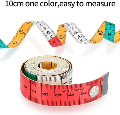Produktbild von Famanu Maßband 2er Set, flexibles Körpermaßband mit Knoten, 2-in-1 Taillenmaßband (cm + inch)
