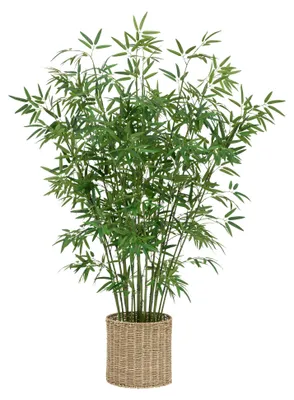 Produktbild von Künstlicher Bambus mit geflochtener Pflanzgefäß FTRON, Ø 90 x 150 cm