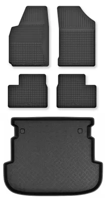 Obrázok produktu pre Vaničkové autokoberce + vaňa kufra pre: Toyota Corolla E12/E13 2002-2007 kombi 5 ks – Wielganizator Semi-Universal