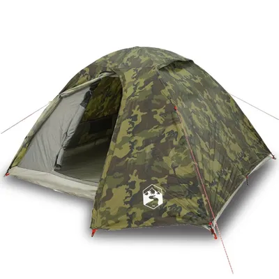 Produktbild von Kuppel-Campingzelt 3 Personen Tarnmuster Wasserdicht