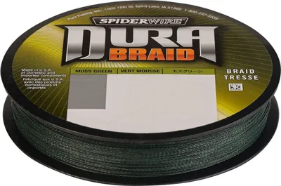 Produktbild von SpiderWire DuraBraid Moss Green - 275m geflochtene Angelschnur, Durchmesser/Tragkraft:0.19mm / 16kg