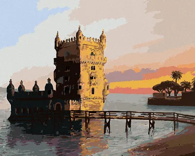 Produktbild von Zuty - Malen nach Zahlen - DER TURM IN LISABON, 40x50 cm, mit Keilrahmen (bereits gespannt)