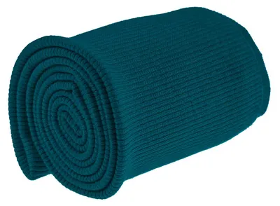 15x80cm Bündchen Strickbündchen Bündchenstoff 6% Elastan Bündchenstoff geripp indigoblau