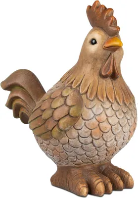 Produktbild von Dekofigur Hahn H. 28cm creme braun aus Kunststein Formano F26
