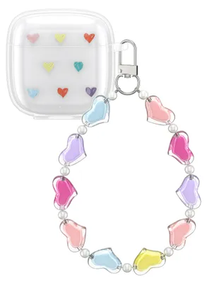 Produktbild von kwmobile Hülle kompatibel mit Huawei FreeBuds SE2 Case mit Schlaufe - TPU Silikon Schutzhülle Cover Kopfhörer Transparent Mehrfarbig