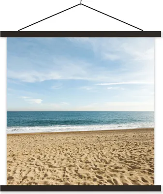 Produktbild von MuchoWow® Textilposter Strand - Sand - Meer 90x90 cm mit schwarzem Rahmen - Magnetisches
