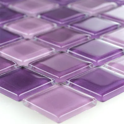 Produktbild von Glasmosaik Fliesen Lila Mix 25x25x4mm