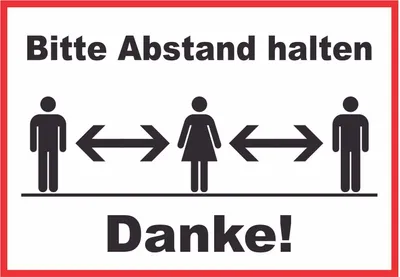 Produktbild von Bitte Abstand halten Schild A1 (594x841mm)