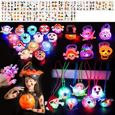 Halloween LED-Leuchtspielzeug-Set, 48-teilig, Partygeschenke