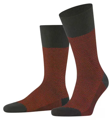Imagen del producto de Calcetines para hombre FALKE, modelo Airport Herringstripe M, confeccionados en lana y algodón, de color liso, paquete de 1 par