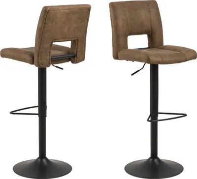 Produktbild von Barhocker >Sylvia< (2er-Set) in hellbraun - 41,5x115x52 (BxHxT)