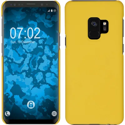 Produktbild von PhoneNatic Case kompatibel mit Samsung Galaxy S9 - Hülle gelb gummiert Hard-case Cover