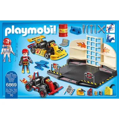 Produktbild von PLAYMOBIL Starter-Set Go-Kart-Werkstatt, 6869