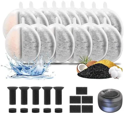 Produktbild von Kattenspielzeugfilter - 15 Stück Aktivkohle-Reservefilter für Diertrinkwasserfontänen