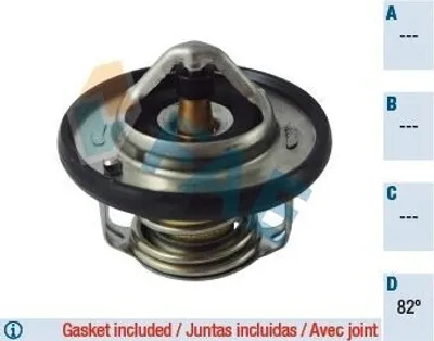 Produktbild von FAE Thermostat Kühlmittel 82°C für NISSAN Qashqai / Qashqai +2 I (J10, NJ10) für RENAULT Clio III Schrägheck (BR0/1, CR0/1) MEGANE III Grandtour