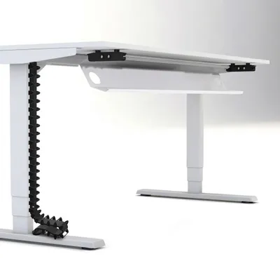 Produktbild von ASSMANN Horizontaler Kabelkanal Flex-small + Vertikale Kabelführung Weiß, 88x16x10cm