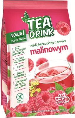 NAPÓJ HERBACIANY O SMAKU MALINOWYM BEZGLUTENOWY 300 g - CELIKO (TEA DRINK)