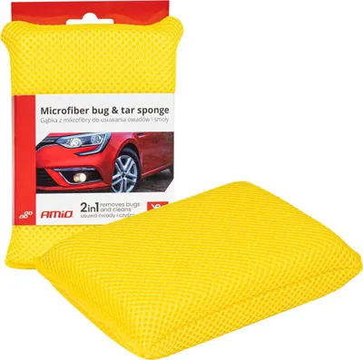 Image de Éponge microfibre contre les insectes pour enlever efficacement le goudron AMIO-03845