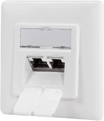 Immagine prodotto di Logilink Cat.6A Netzwerkdose UP2x RJ45 geschirmt,signalweiß