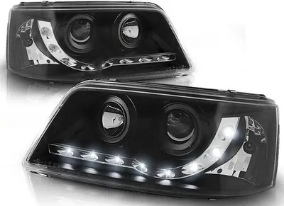 Produktbild von Scheinwerfer LED Tagfahrlicht Optik passend für VW T5 Bj. 03-09 Schwarz