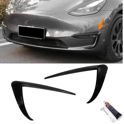 Productafbeelding van Mistlampframe, grill, zwart, glanzend, voor Tesla Model 3, 2017-2023