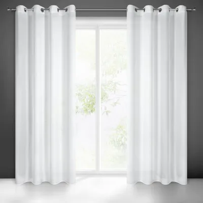 Produktbild von Gardine ESTEL weiß 140x250 cm  Ösen Ösenvorhang