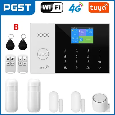 Obrázek produktu pro Systém alarmu - Siréna - Inteligentní bezpečnostní systém - Ovládání pomocí aplikace - Chytrý alarm Tuya - Bezdrátový - 433 MHz, WiFi