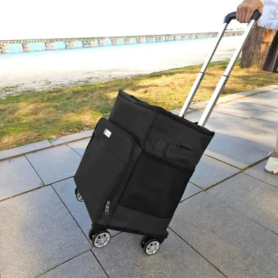 Imagen del producto de Nevera portátil plegable, de 40 litros, con ruedas y asa, ideal para camping y picnics