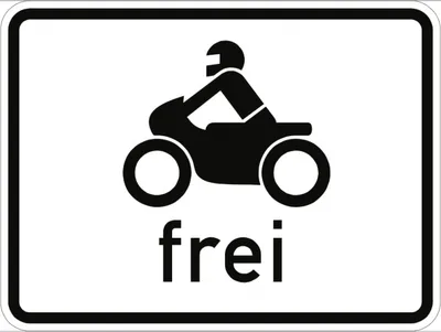 Produktbild von Verkehrsschild VZ1022-12, Krafträder, auch mit Beiwagen, ..., Alu, RA2, 600x4...